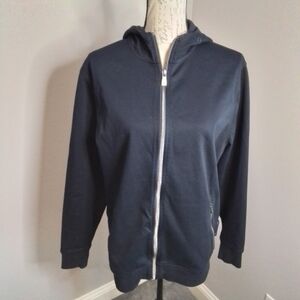 Hart Schaffner Marx Full Zip Hooded Jacket Navy Blue - M